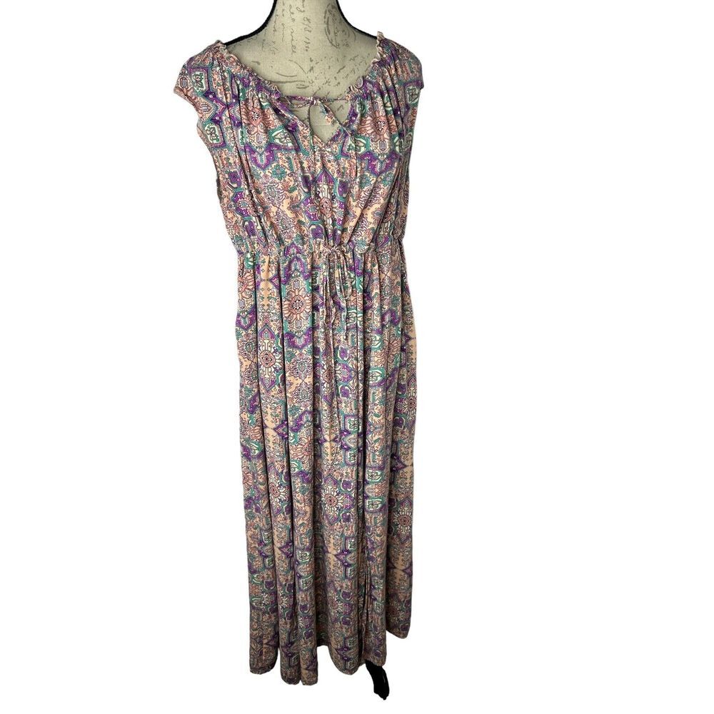 Torrid Maxi Challis Tie-Front Dress Women's Mazi Size 1X
